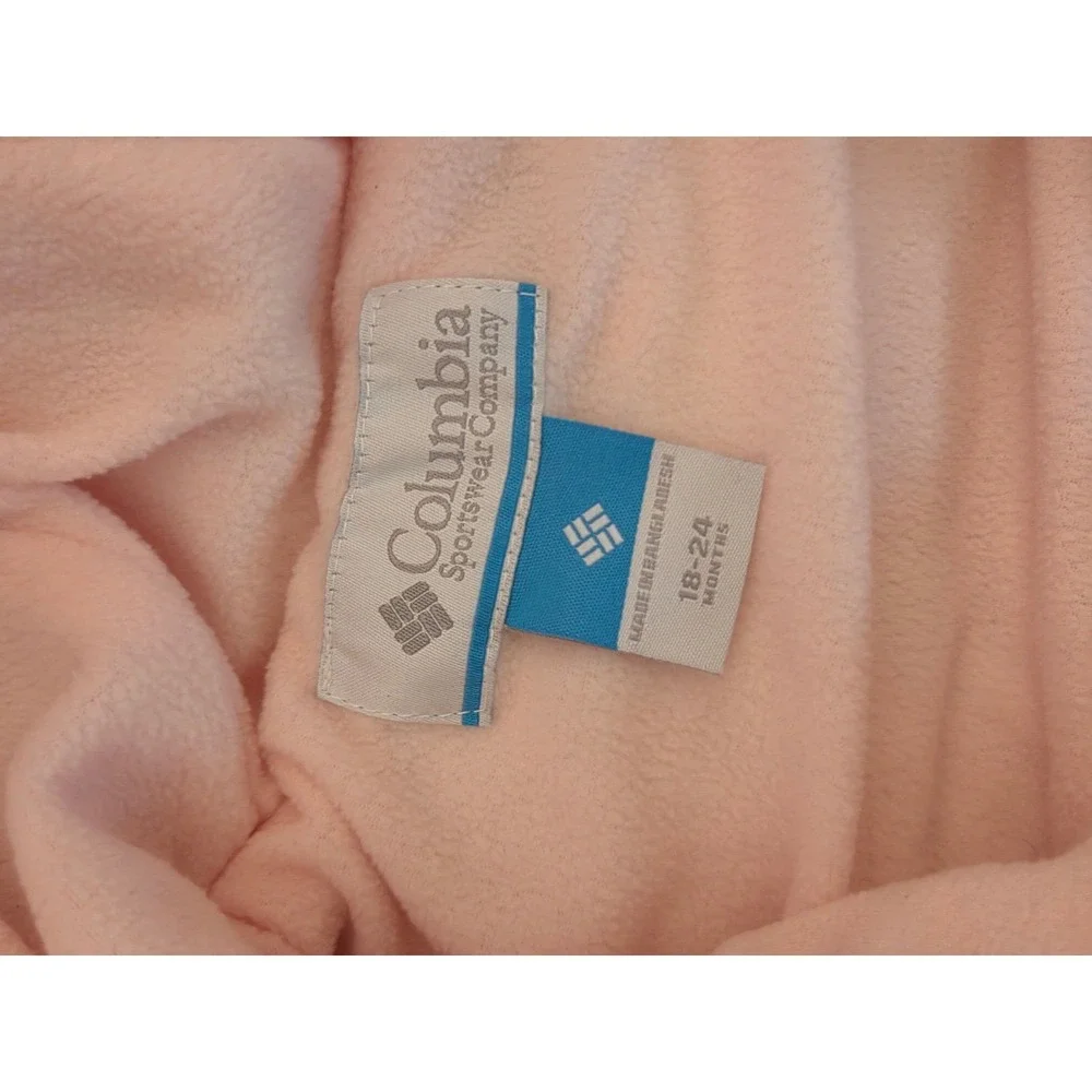Columbia Snuggly Bunny Bunting Pink Print Insulated Snowsuit 18-24 Months